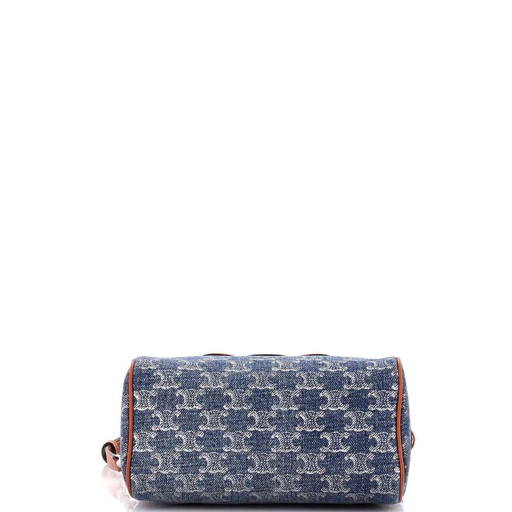 CELINE Cuir Triomphe Boston Bag Triomphe Denim wi… - image 4