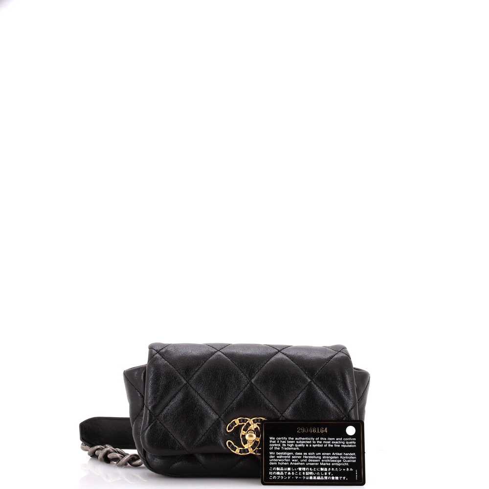 CHANEL 19 Belt Bag Quilted Leather - image 2