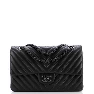 CHANEL So Black Classic Double Flap Bag Chevron La