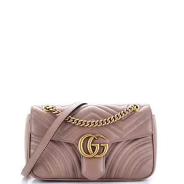 GUCCI GG Marmont Flap Bag Matelasse Leather Large