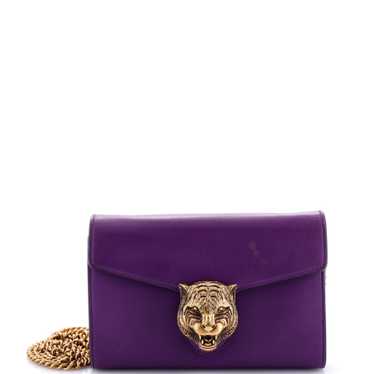 GUCCI Animalier Chain Wallet Leather