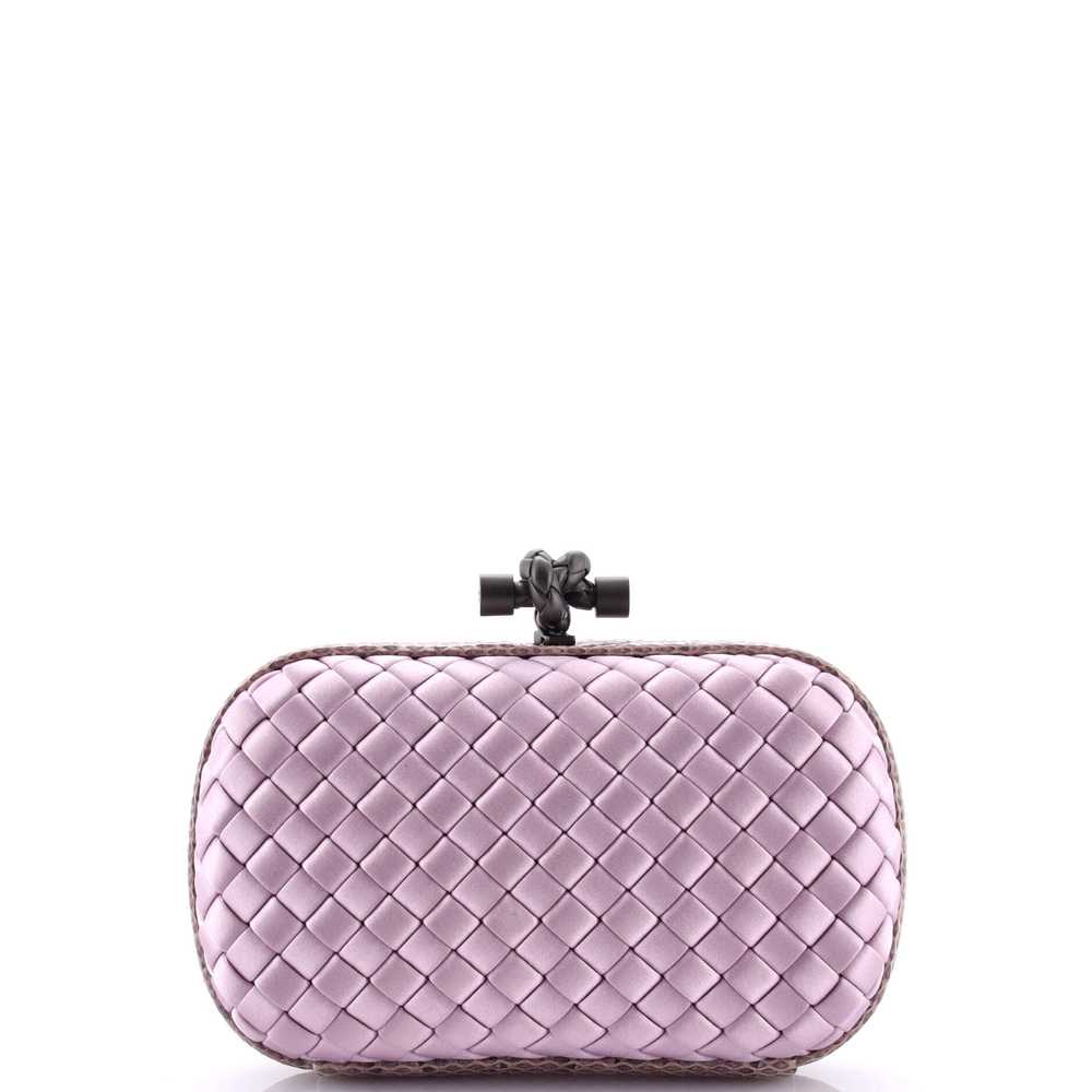 Bottega Veneta Box Knot Clutch Intrecciato Satin … - image 1