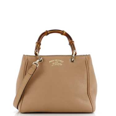 GUCCI Bamboo Shopper Tote Leather Mini