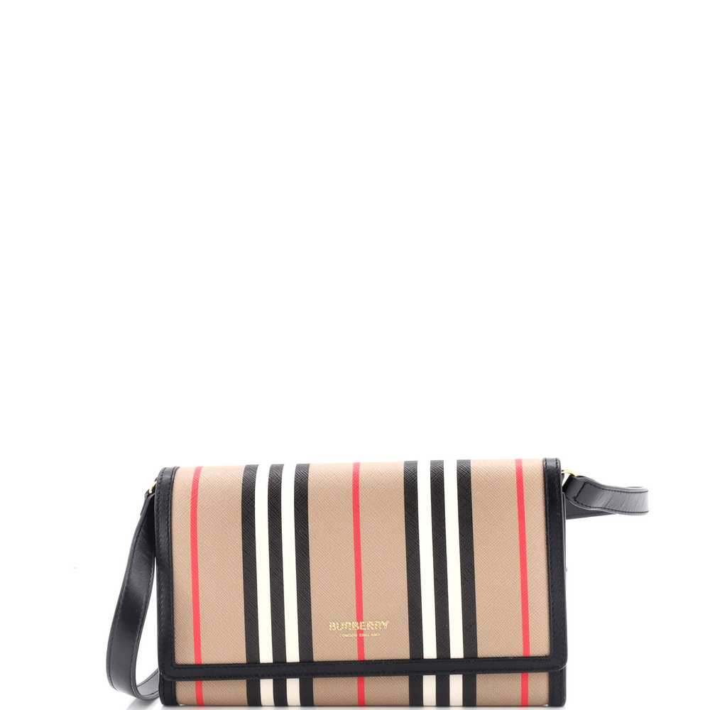 Burberry Hannah Wallet on Strap Icon Stripe E-Can… - image 1