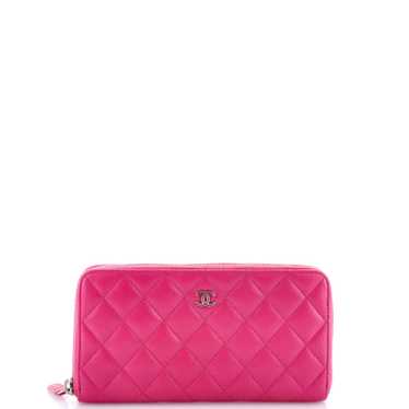 CHANEL Zip Around Wallet Quilted Caviar Long - image 1