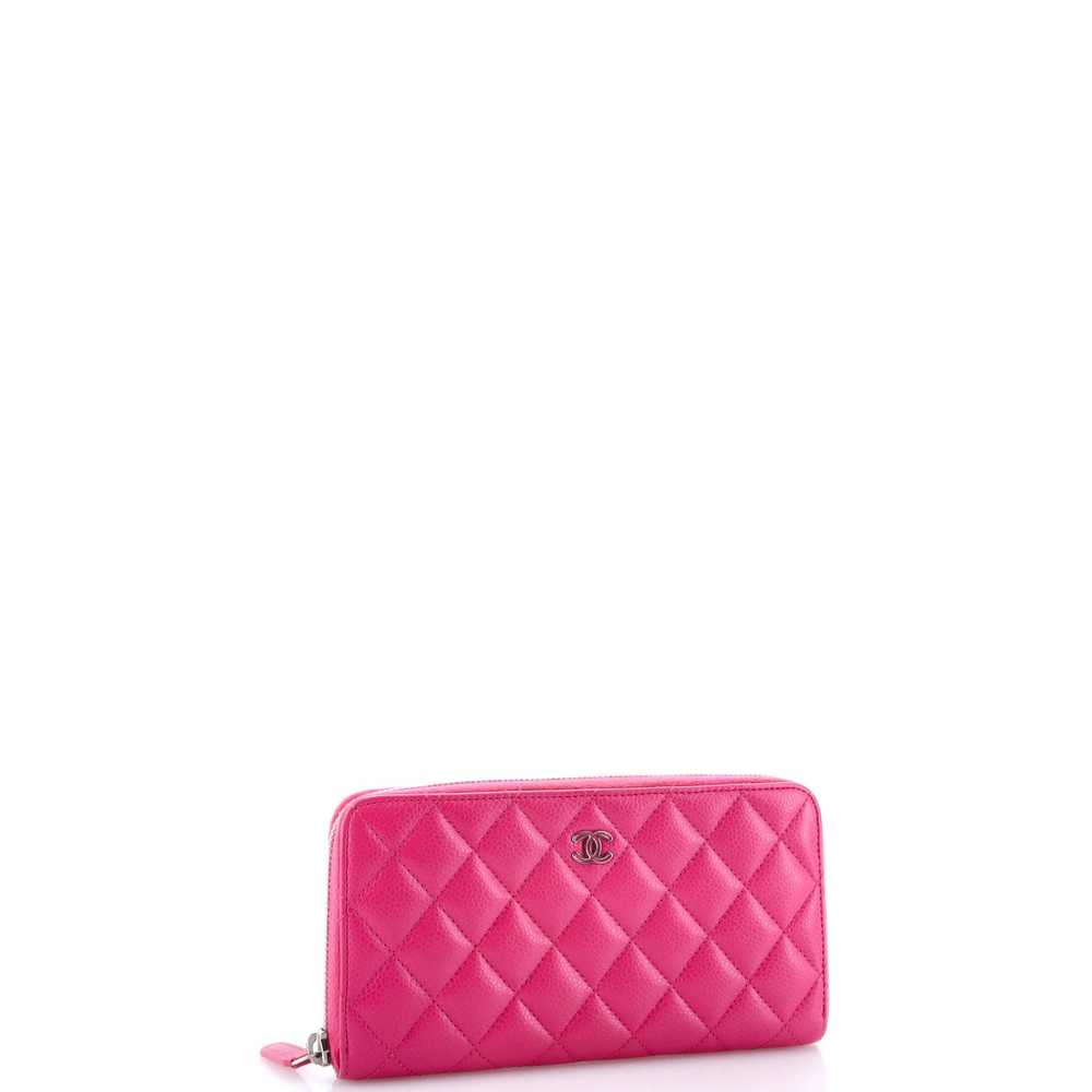 CHANEL Zip Around Wallet Quilted Caviar Long - image 2