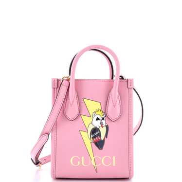 GUCCI Vertical Tote Printed Leather Mini