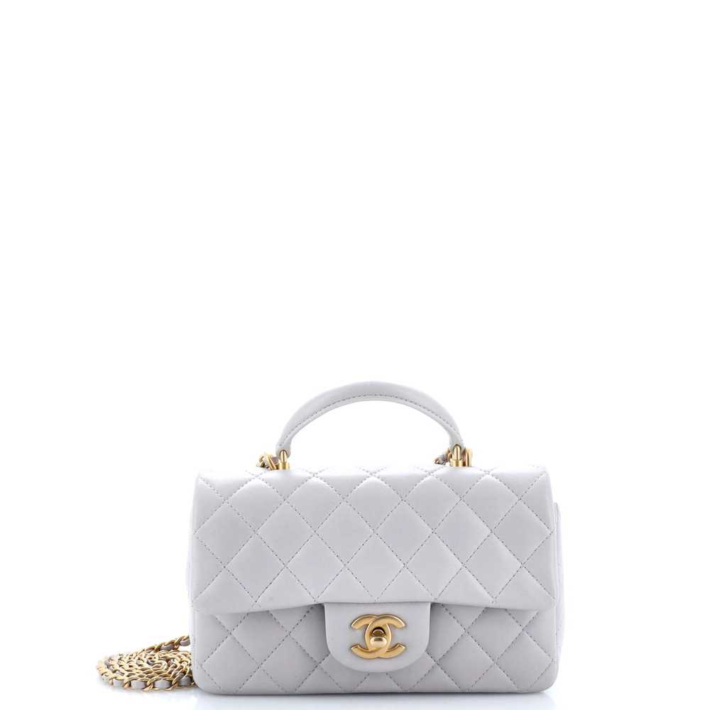 CHANEL Classic Single Flap Top Handle Bag Quilted… - image 1