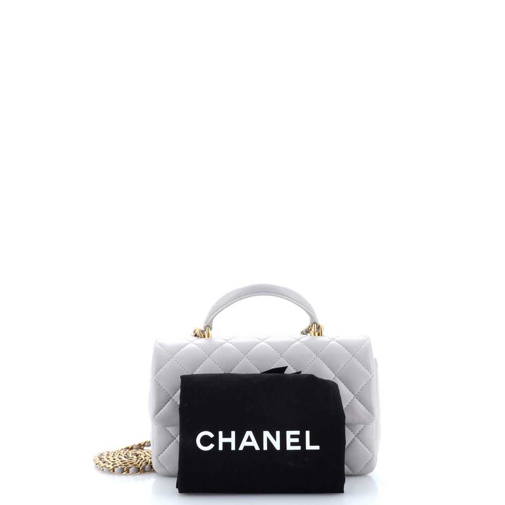 CHANEL Classic Single Flap Top Handle Bag Quilted… - image 2