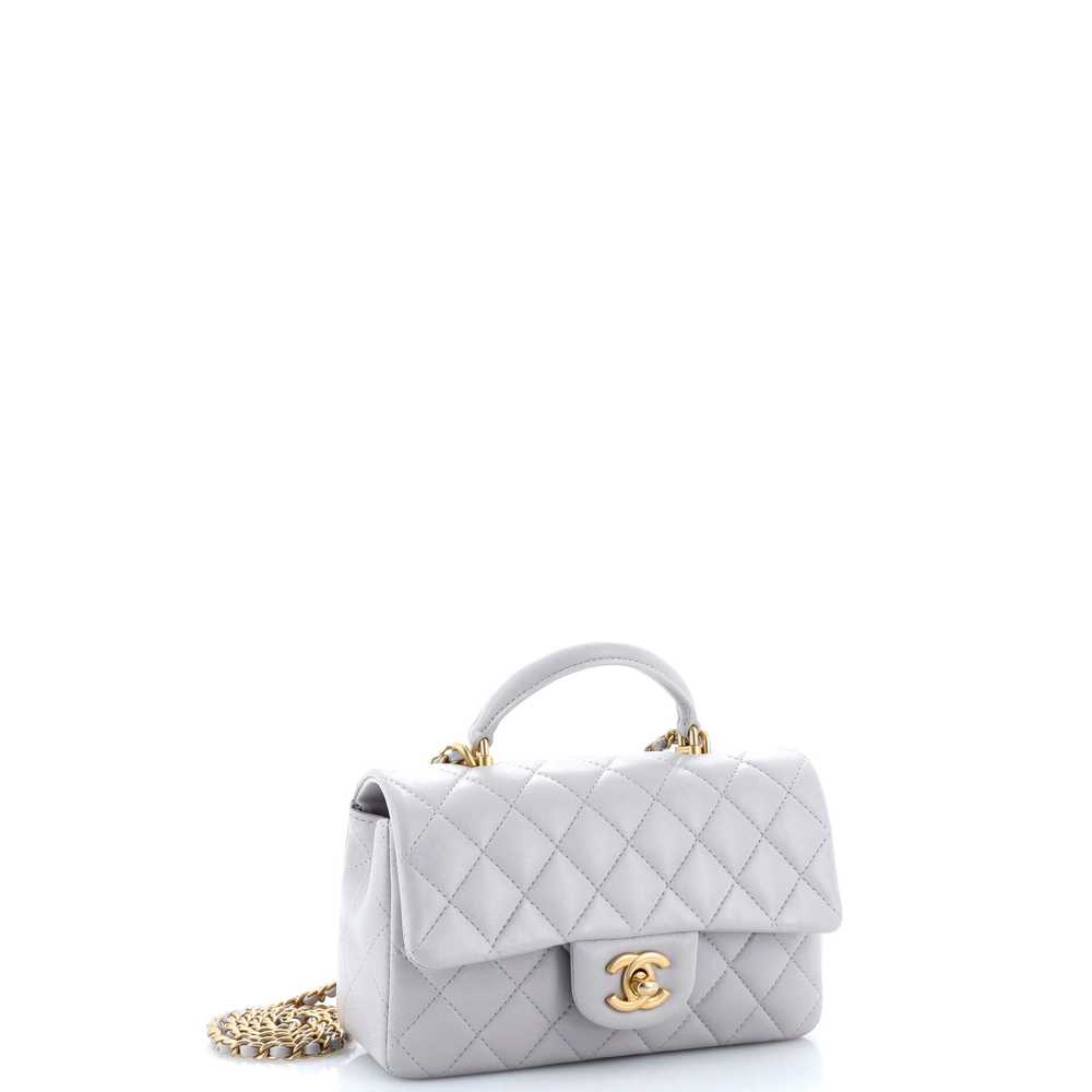 CHANEL Classic Single Flap Top Handle Bag Quilted… - image 3