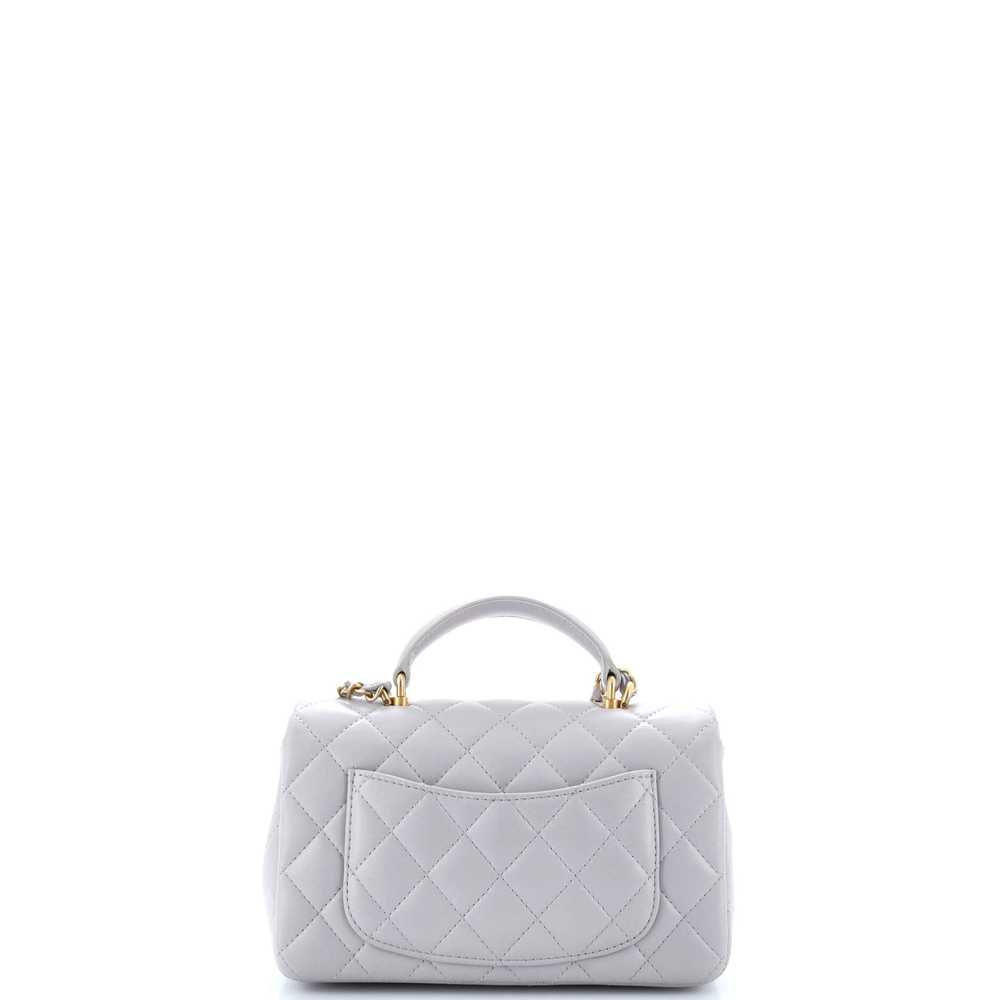 CHANEL Classic Single Flap Top Handle Bag Quilted… - image 4