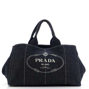 PRADA Canapa Tote Denim Large