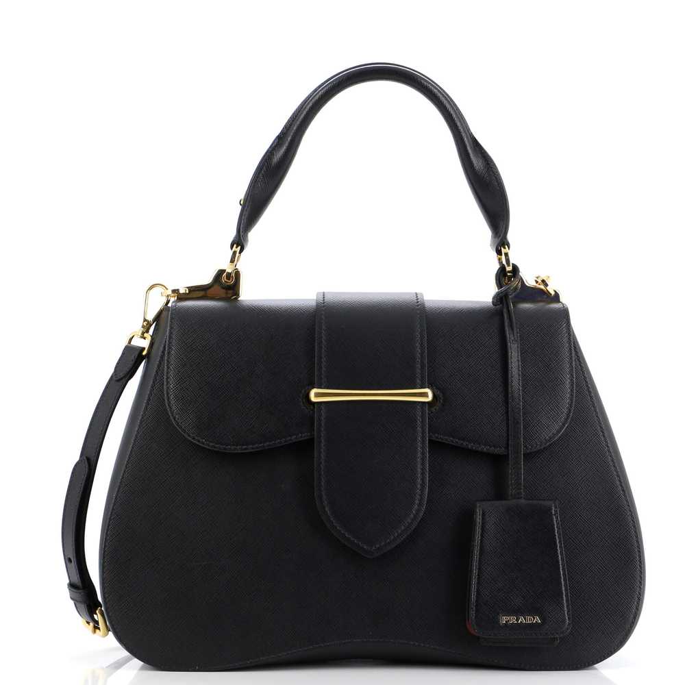 PRADA Sidonie Top Handle Bag Saffiano Leather Lar… - image 1