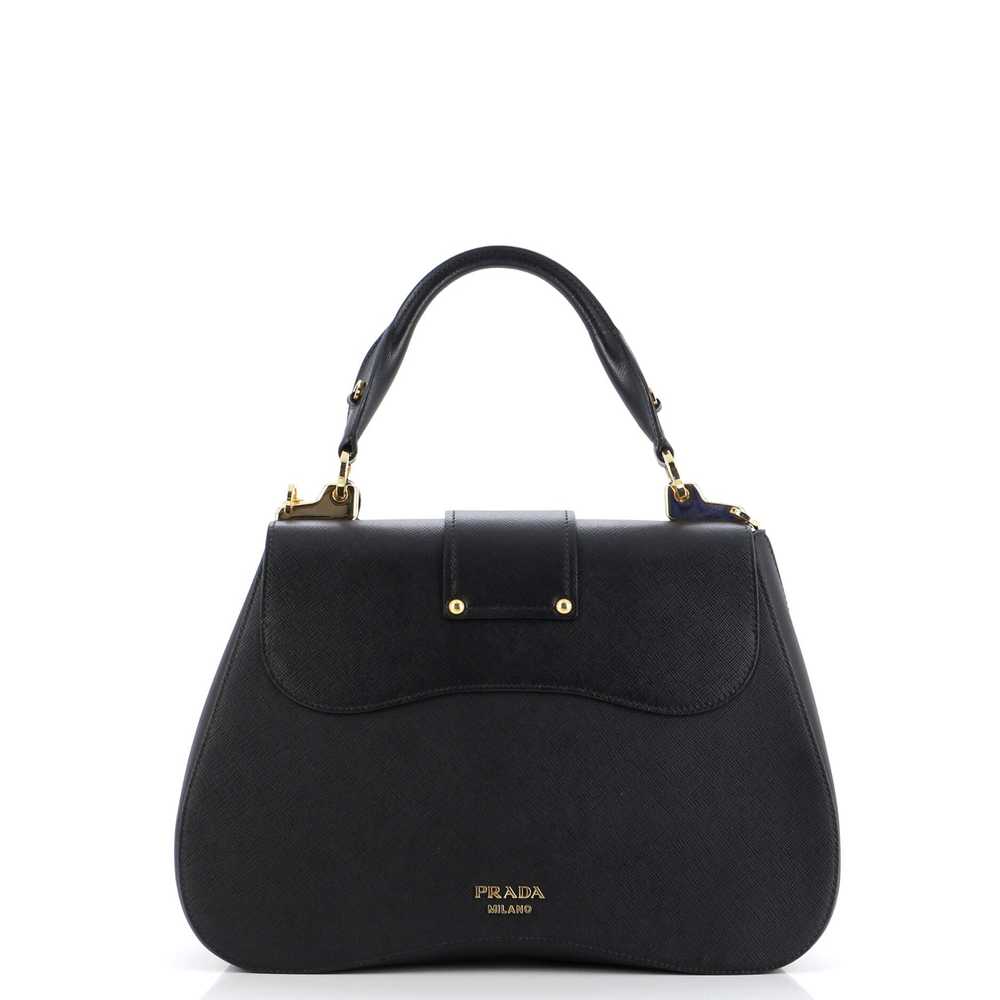 PRADA Sidonie Top Handle Bag Saffiano Leather Lar… - image 3