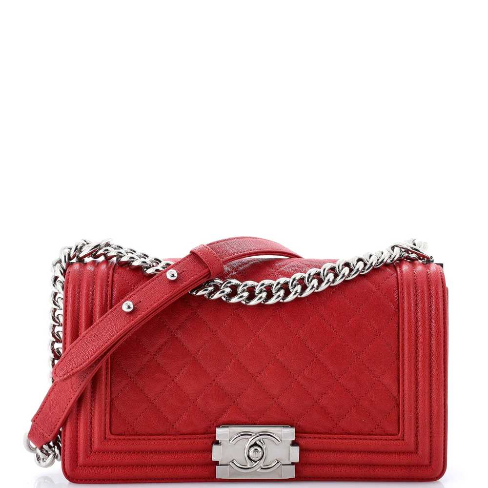 CHANEL Boy Flap Bag Quilted Caviar Old Medium - image 1