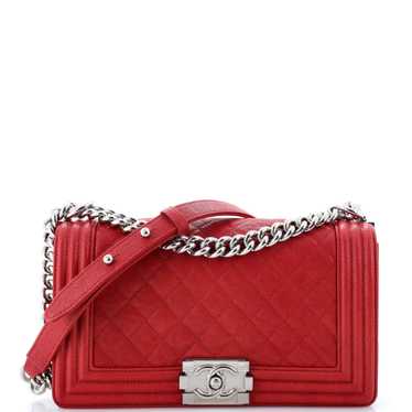 CHANEL Boy Flap Bag Quilted Caviar Old Medium - image 1