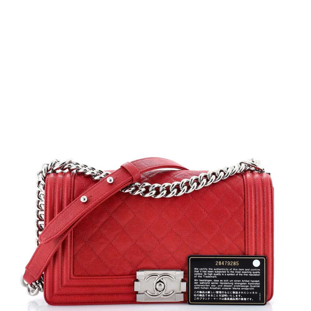 CHANEL Boy Flap Bag Quilted Caviar Old Medium - image 2