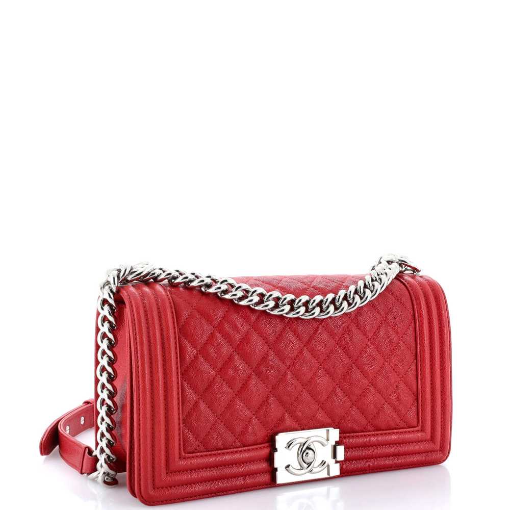 CHANEL Boy Flap Bag Quilted Caviar Old Medium - image 3