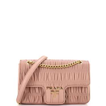 PRADA Chain Flap Shoulder Bag Nappa Gaufre Small