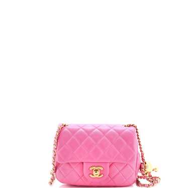 CHANEL Pearl Crush Square Flap Bag Quilted Lambski