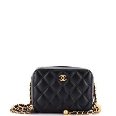 CHANEL Pearl Crush Zip Around Vanity Case with Cha