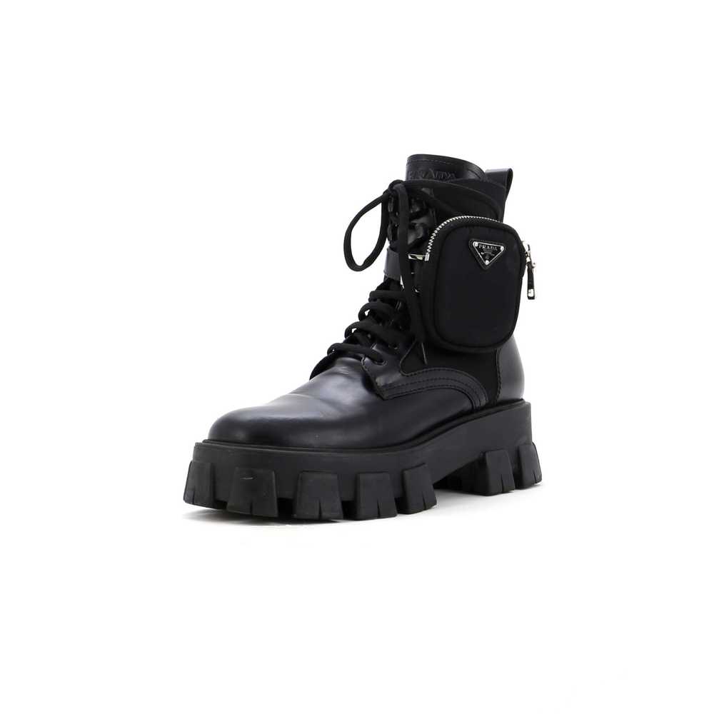 PRADA Monolith Combat Boots Leather and Nylon - image 1