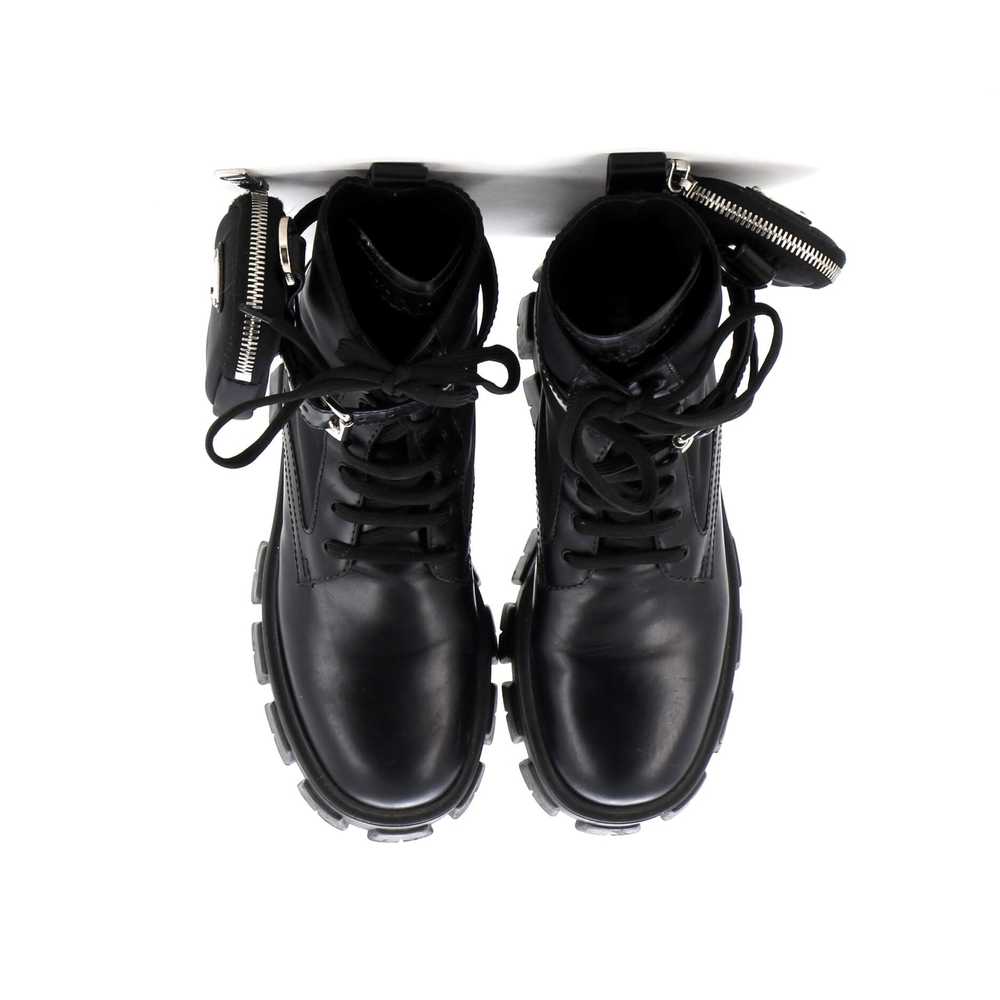 PRADA Monolith Combat Boots Leather and Nylon - image 2