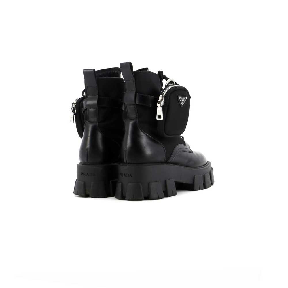 PRADA Monolith Combat Boots Leather and Nylon - image 3