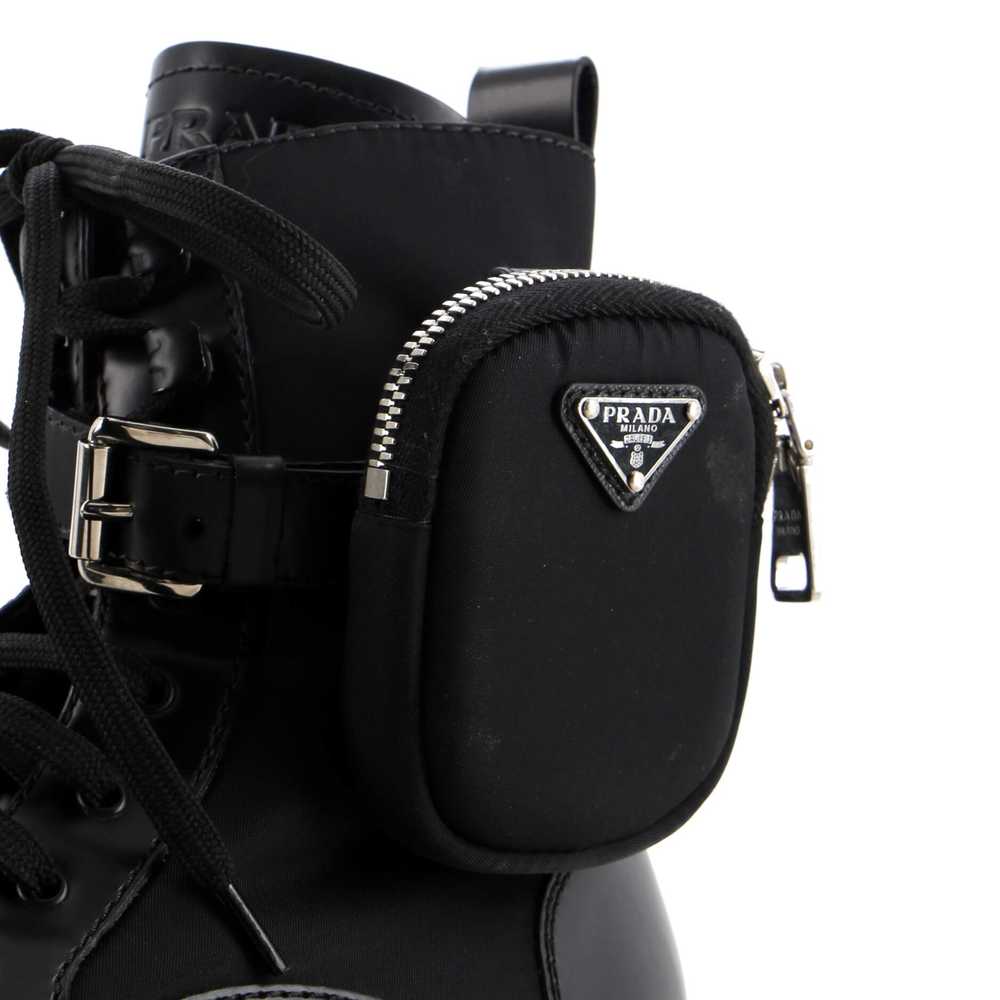 PRADA Monolith Combat Boots Leather and Nylon - image 5