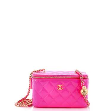 CHANEL Pearl Crush Vanity Case with Chain Quilted 