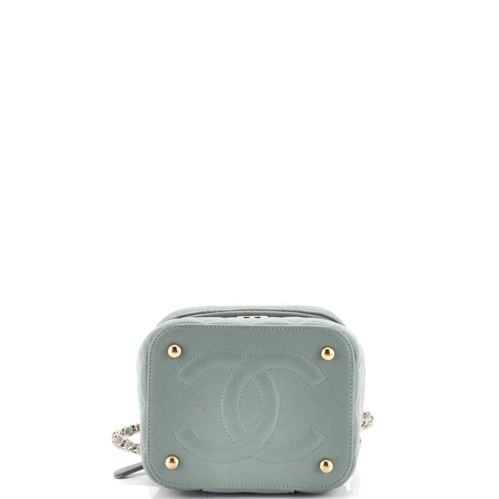 CHANEL CC Top Handle Vanity Case with Chain Quilt… - image 4