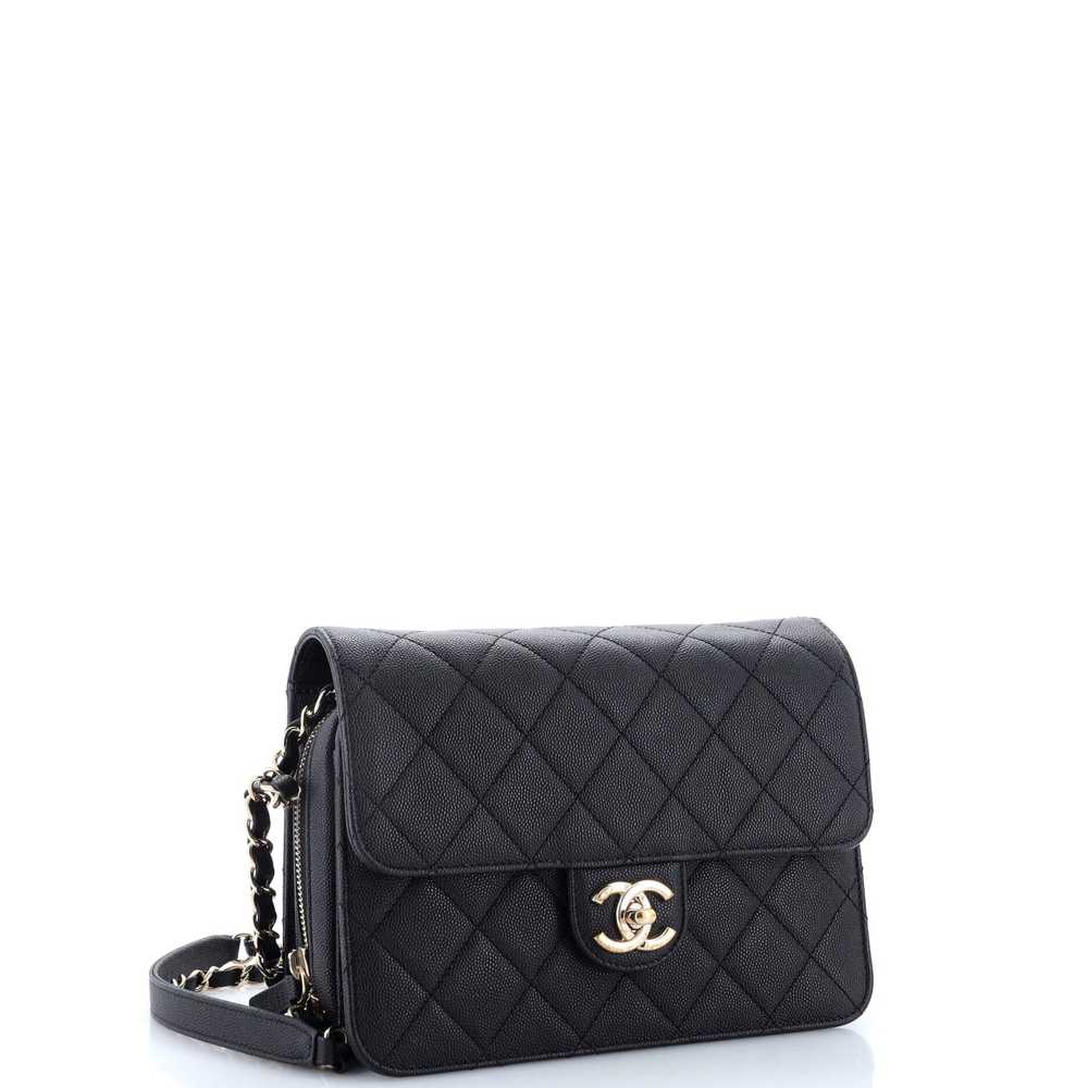 CHANEL Like a Wallet Flap Bag Quilted Caviar Small - image 2