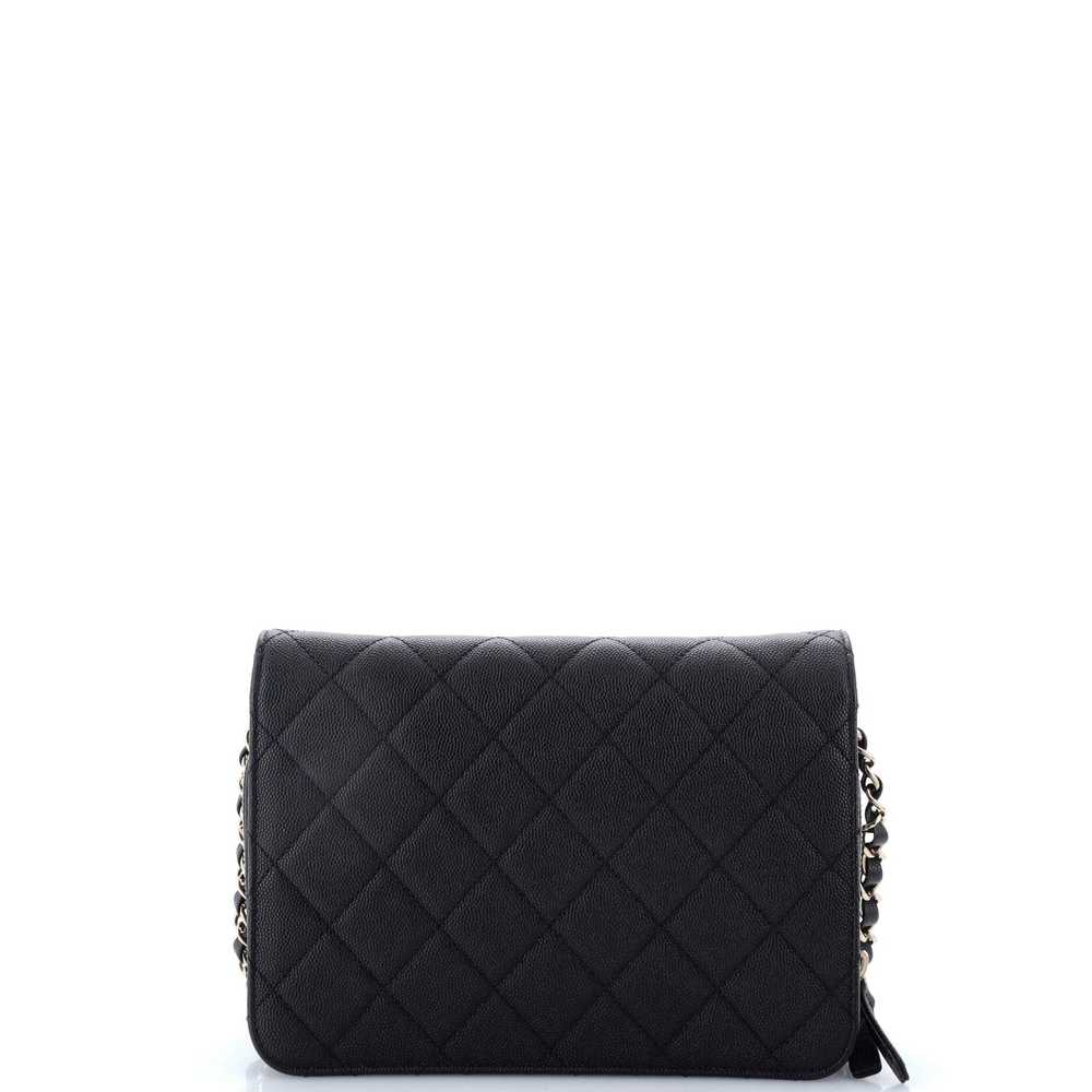 CHANEL Like a Wallet Flap Bag Quilted Caviar Small - image 3