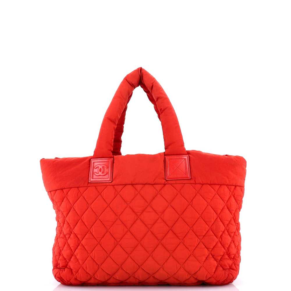 CHANEL Coco Cocoon Zipped Tote Quilted Nylon Large - image 3