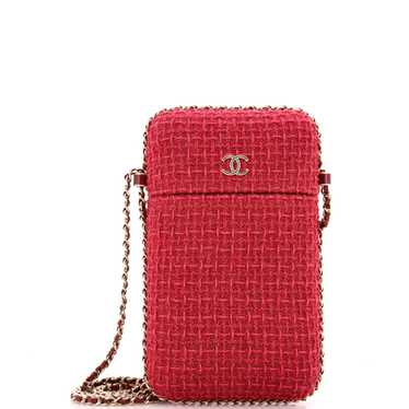 CHANEL Chain Around Phone Holder Crossbody Bag Twe