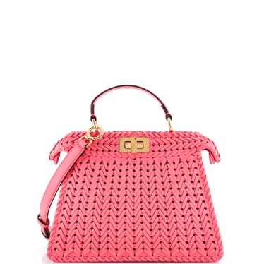 FENDI Peekaboo ISeeU Bag Woven Leather Small