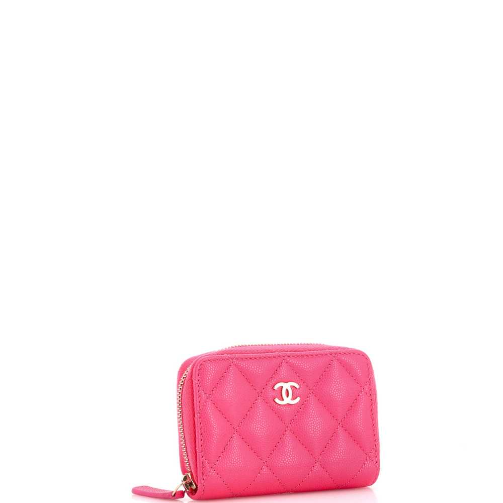 CHANEL CC Zip Coin Purse Quilted Caviar Small - image 2