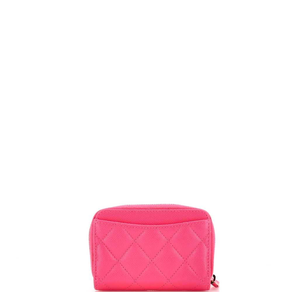 CHANEL CC Zip Coin Purse Quilted Caviar Small - image 3