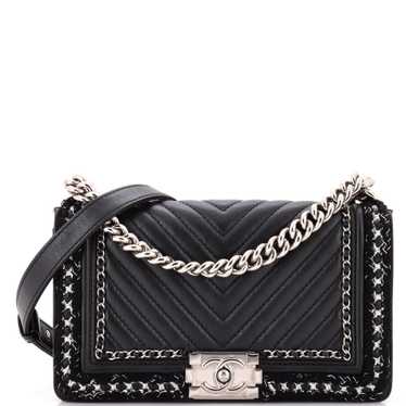 CHANEL Jacket Boy Flap Bag Quilted Lambskin with T