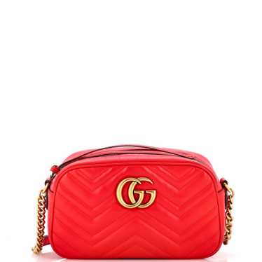 GUCCI GG Marmont Shoulder Bag Matelasse Leather Sm