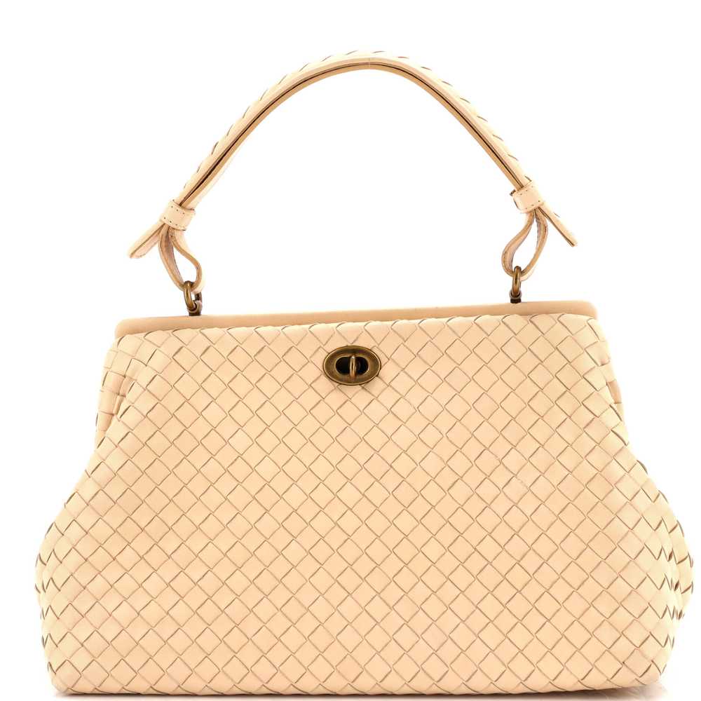 Bottega Veneta Frame Top Handle Bag Intrecciato N… - image 1