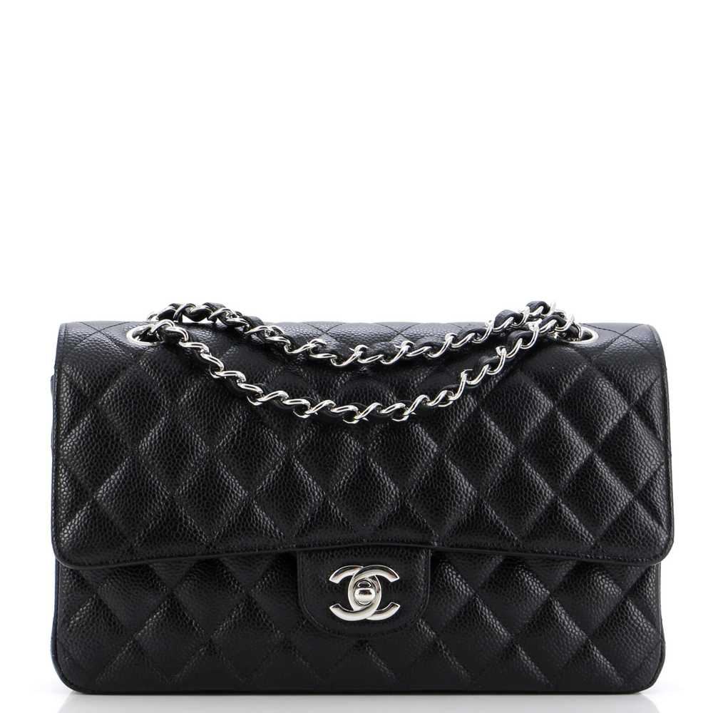 CHANEL Classic Double Flap Bag Quilted Caviar Med… - image 1