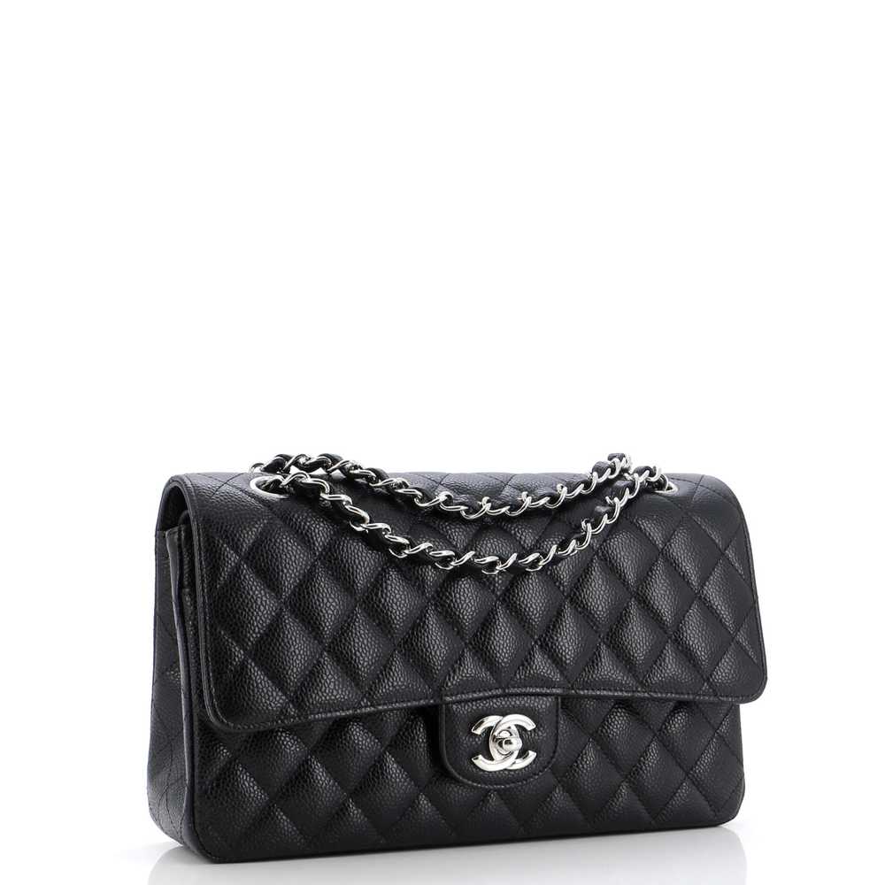 CHANEL Classic Double Flap Bag Quilted Caviar Med… - image 3