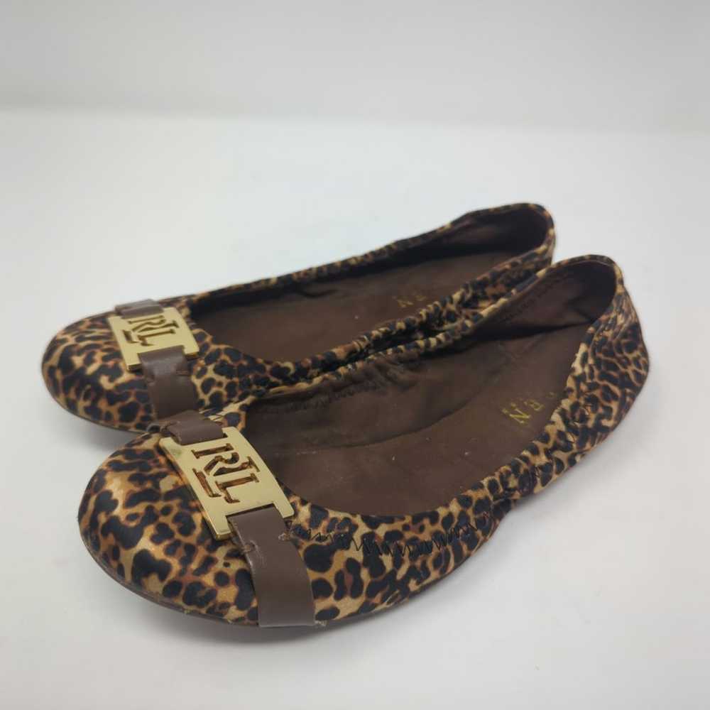 RALPH LAUREN Leopard Print Ballet Flats Shoes Wom… - image 1