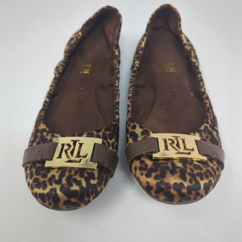 RALPH LAUREN Leopard Print Ballet Flats Shoes Wom… - image 3