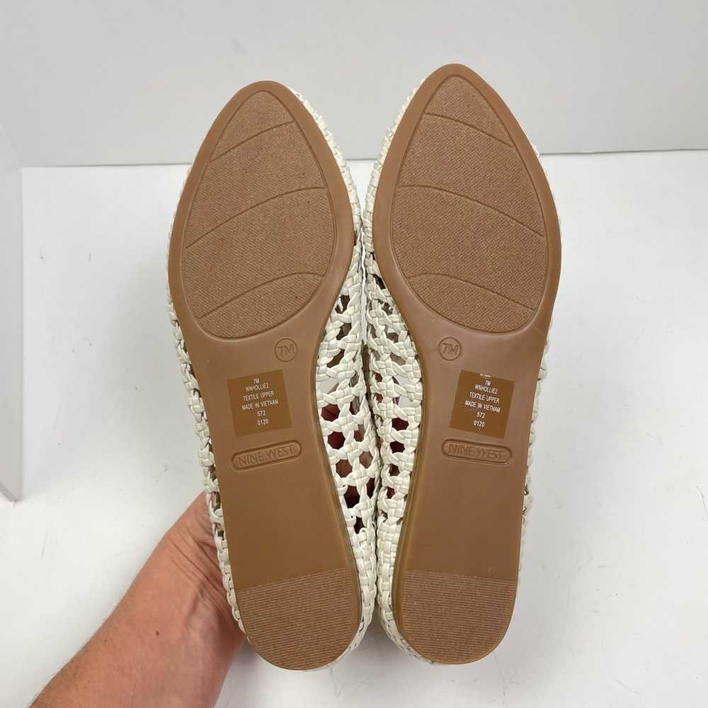 Nine West Hollie Loafers NWOB White Woven Faux Le… - image 10