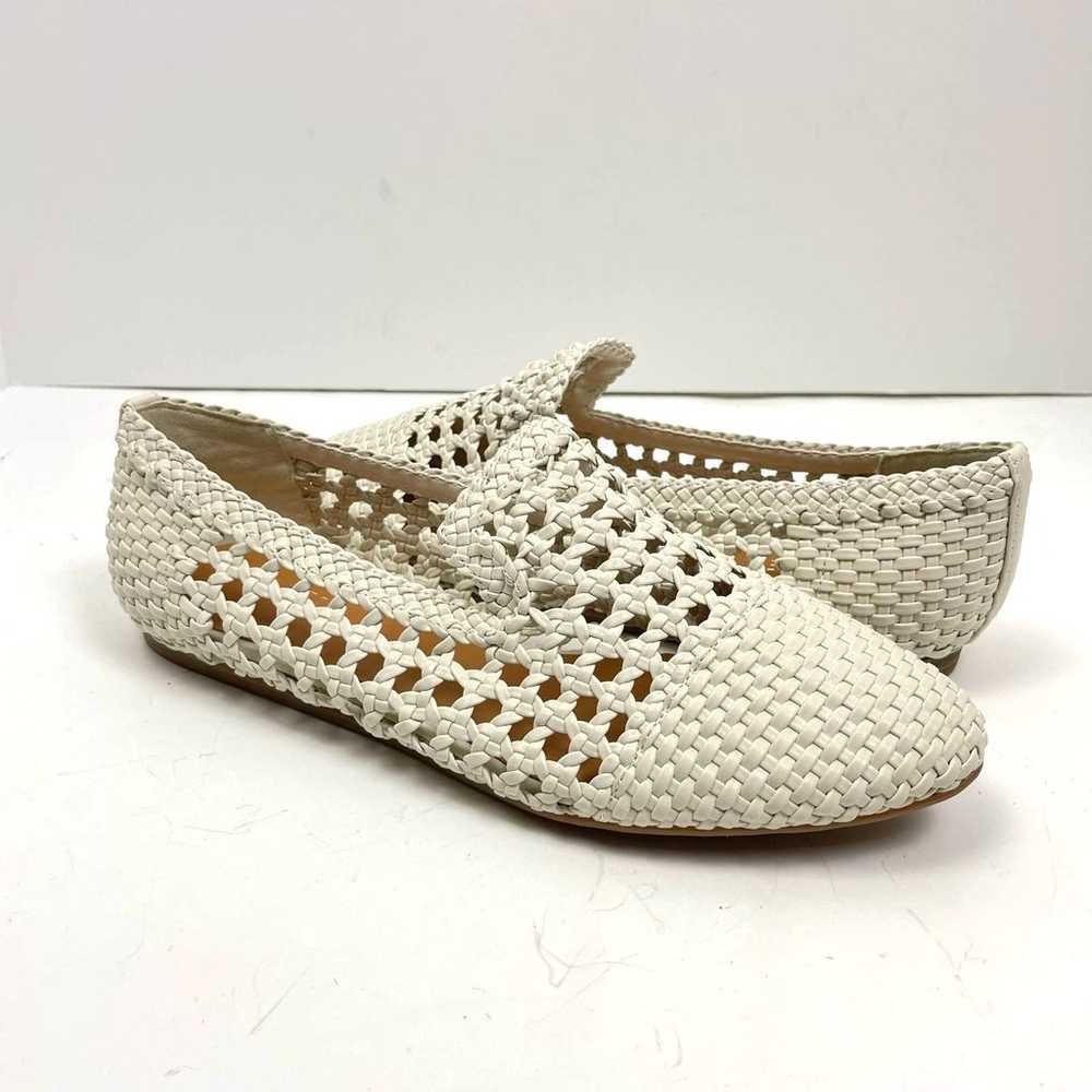 Nine West Hollie Loafers NWOB White Woven Faux Le… - image 1