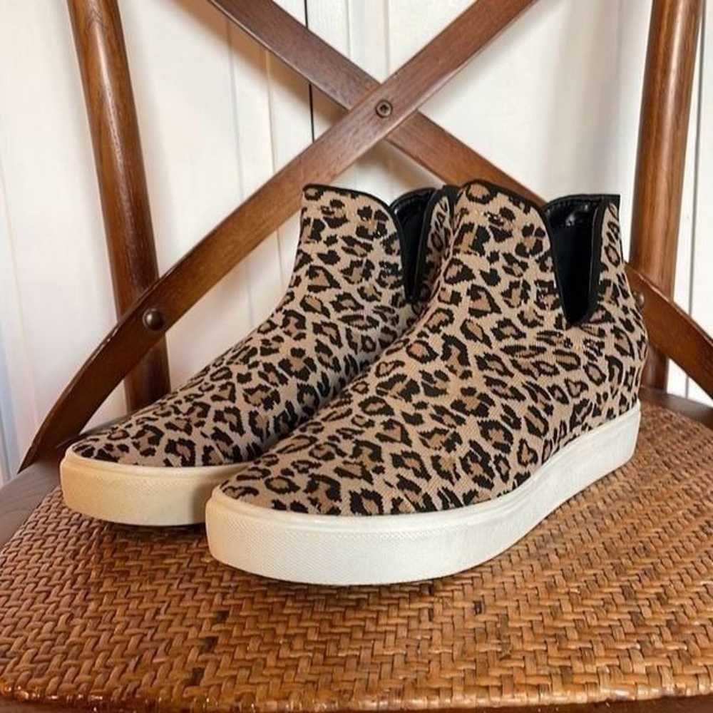 Steve Madden Loxer knit leopard pull on sneaker 8 - image 2