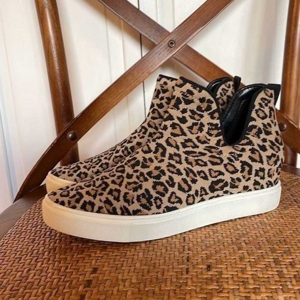 Steve Madden Loxer knit leopard pull on sneaker 8 - image 3