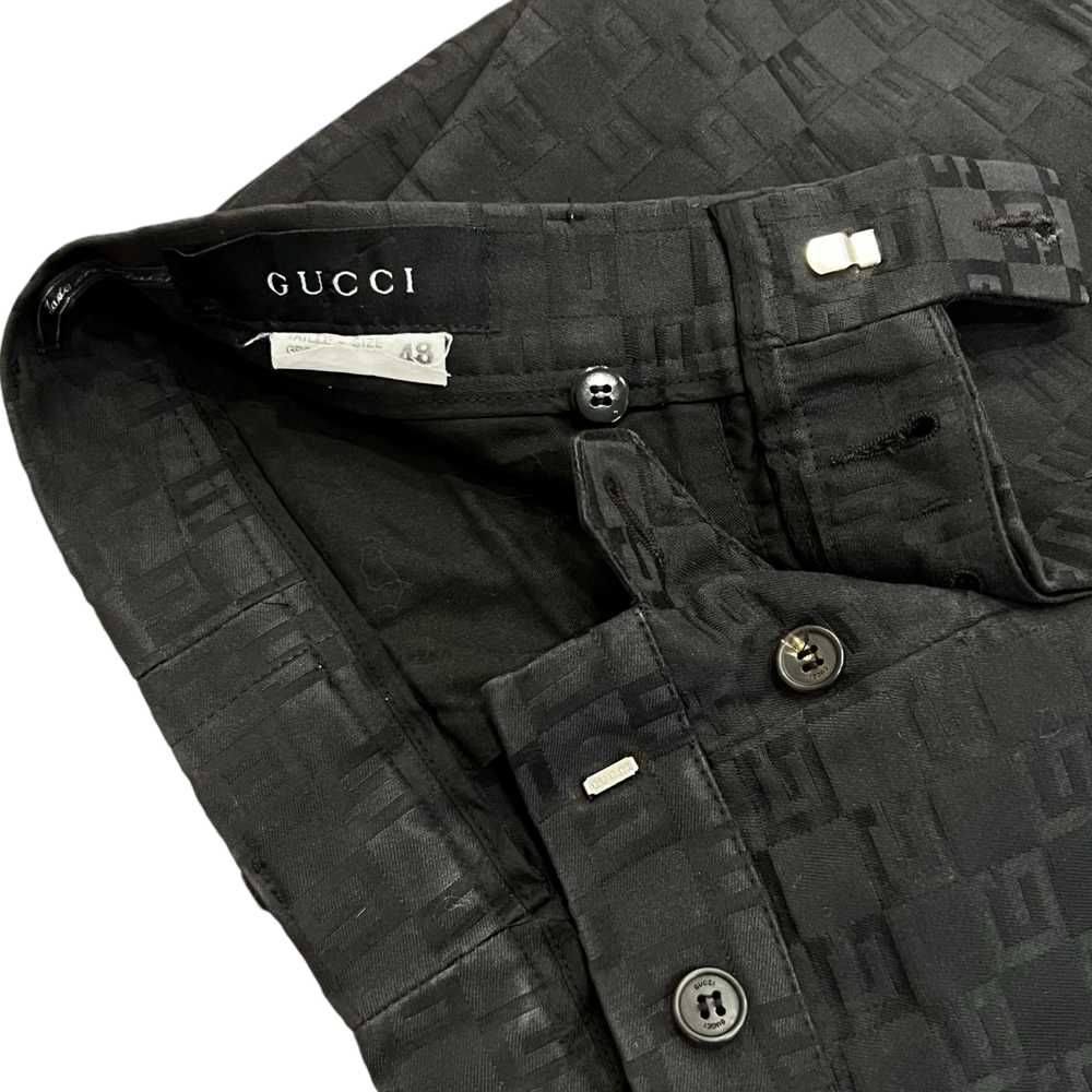 Gucci by Tom Ford Black Monogram Pants SZ 48 - image 5